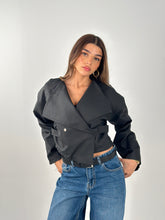 Crisscross Leather Jacket - Black