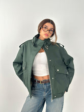 Leather Pockets Jacket - Olive