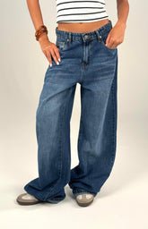 Wideleg Denim - Dark Blue