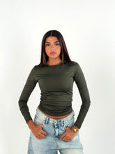 Long Sleeves Basic Top - Olive