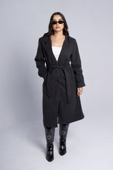 Wool Belted Coat - Grey