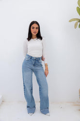 Unfinished Fold Up Denim - Light