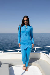 Sleek Corset Burkini - Blue