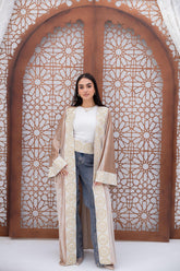 Golden Circles Cream Kaftan