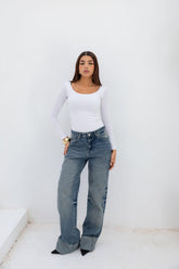 Unfinished Fold Up Denim - Dirty