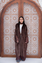 Velvet X Lace Kaftan - Brown