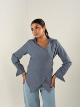 Crisscross Shirt - Blue