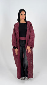 Bling Lines Kaftan - Burgundy