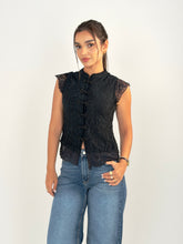Japanese Lace Vest - Black