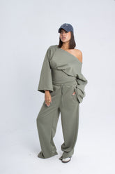 Offshoulder Corset Set - Mint Green