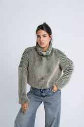 Turtle Neck Sweater - Olive