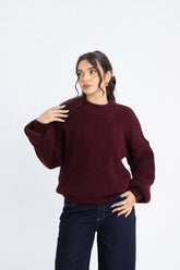 Basic Sweater - Burgundy