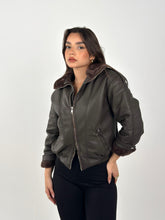 Leather X Fur Double Zipper Jacket - Brown