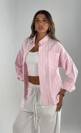 Thick Lined Shirt - Pink