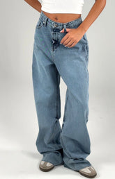 Unfinished Long Denim - Light Blue