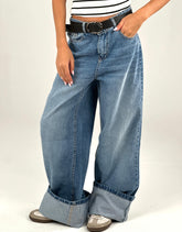 Wide-Long Denim - Medium Blue