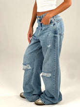 Ripped Wideleg Denim - Light