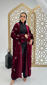 Ribbons Kaftan - Burgundy