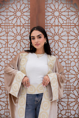 Golden Circles Cream Kaftan