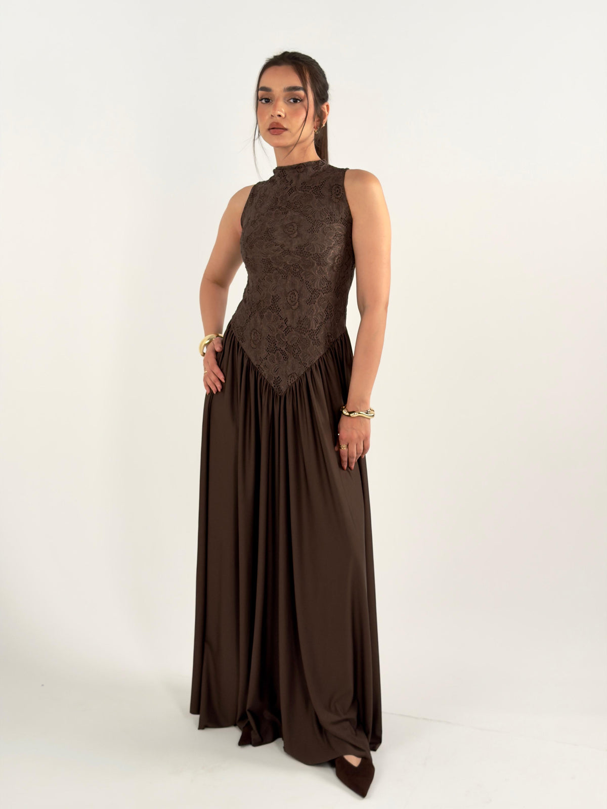 V Lace Dress