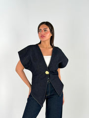Denim Golden Vest