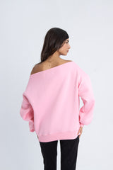 Oversized Offshoulder Top - Pink