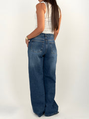 Wide-leg Dark Denim