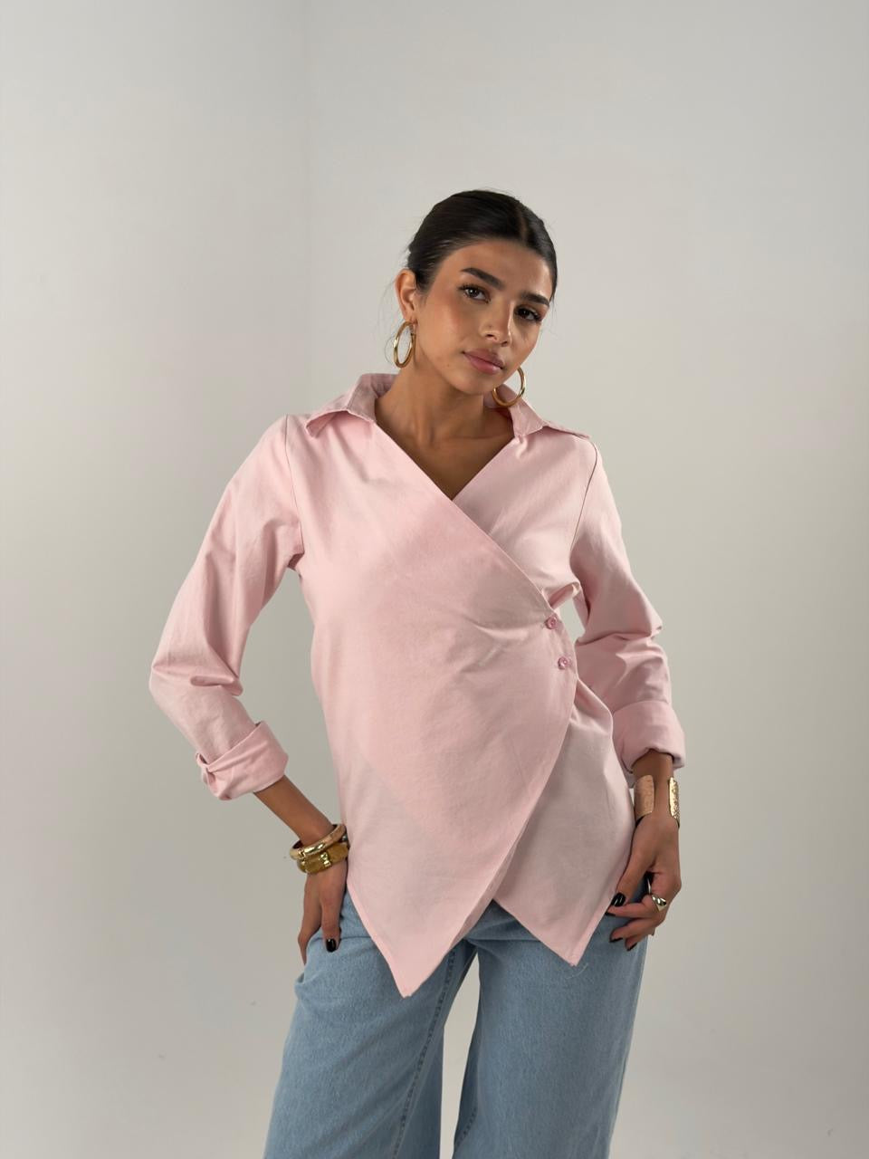 Crisscross Shirt - Pink