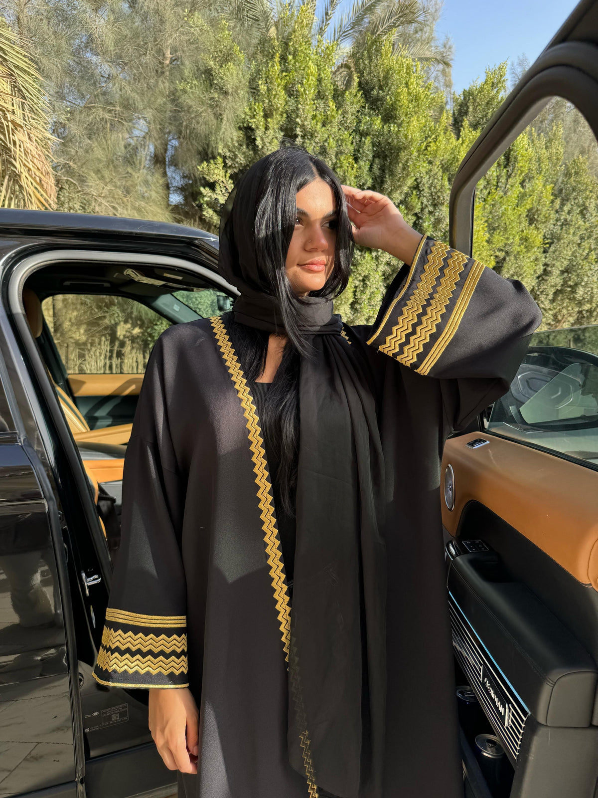 Golden Embroidery Kaftan