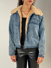 Fur x denim Jacket