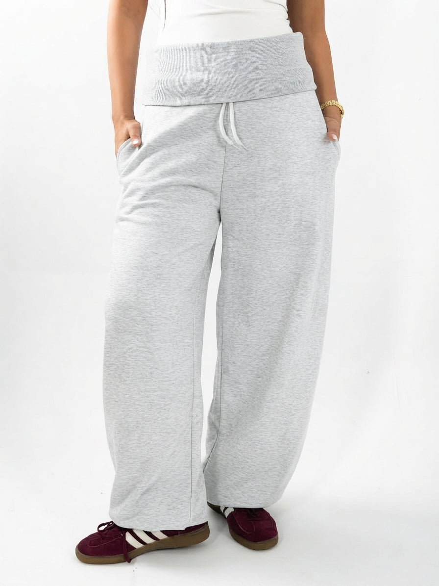 Reversed Waist Sweats - Grey