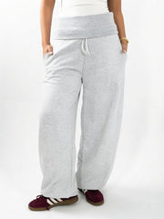 Reversed Waist Sweats - Grey