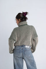 Turtle Neck Sweater - Olive