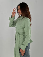 Wrapped Shirt - Mint Green