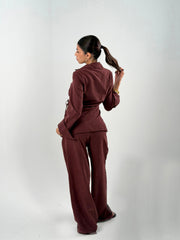 The Wrap Set - Shirt (Burgundy)
