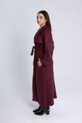 Velvet Coat - Burgundy