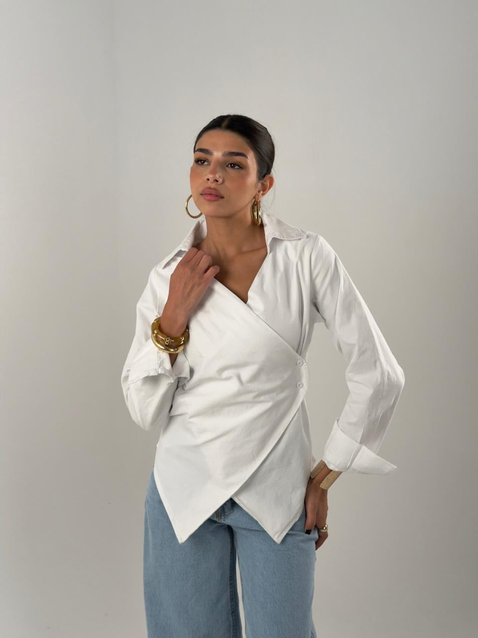 Crisscross Shirt - White