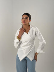 Crisscross Shirt - White