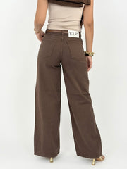 Straight Fit Bottoms - Brown