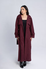 Velvet Coat - Burgundy