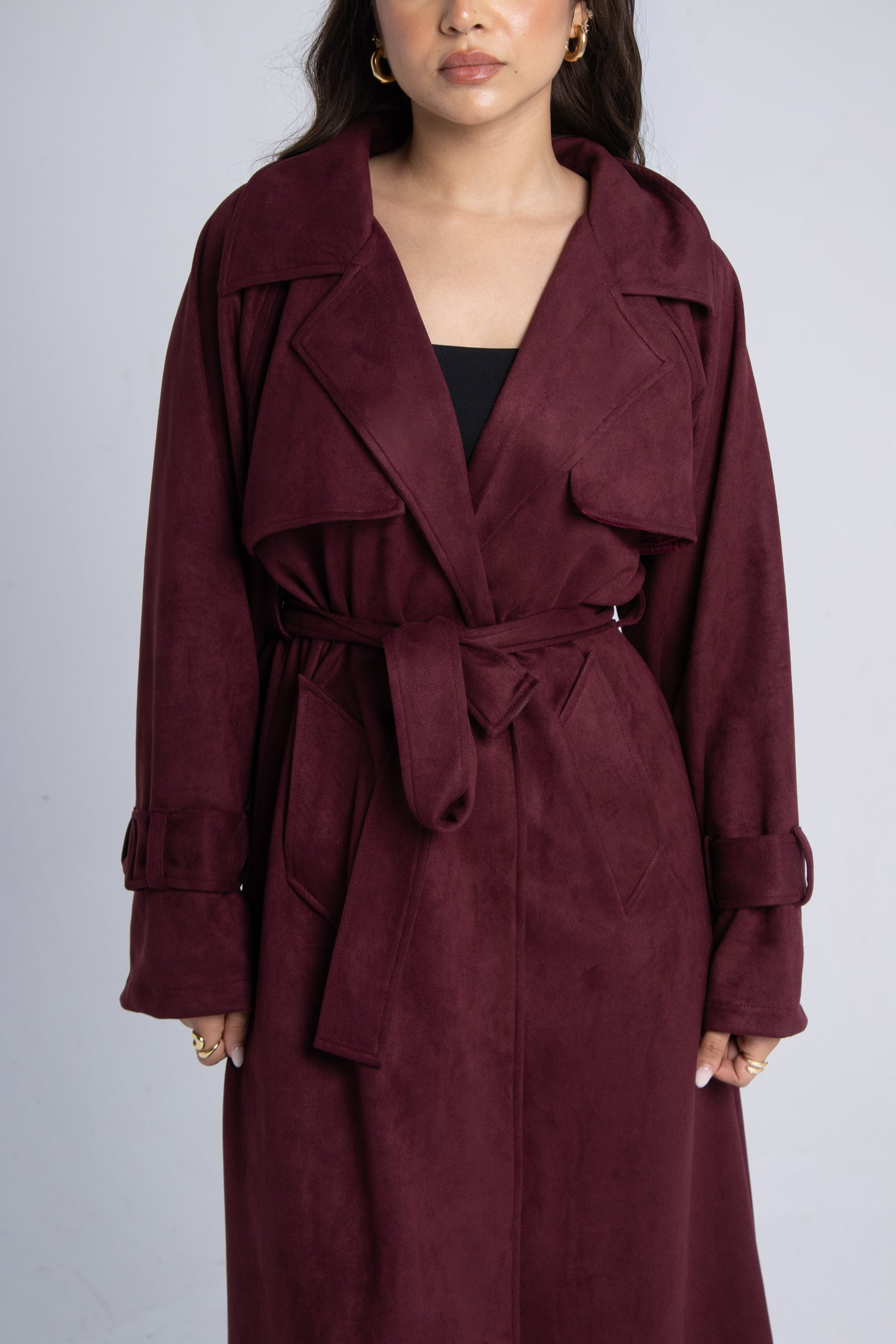 Velvet Coat - Burgundy