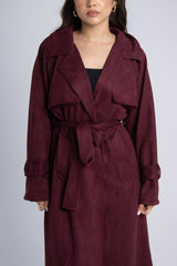 Velvet Coat - Burgundy