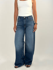 Wide-leg Dark Denim