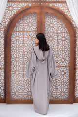 Sparkling Hooded Kaftan - Grey