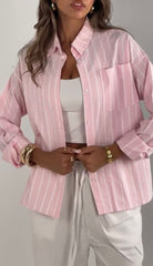 Thick Lined Shirt - Pink