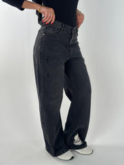 Ripped Grey Washed Denim