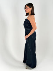 Strapless Denim Jumpsuit