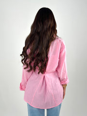 Back Buttoned Shirt - Pink