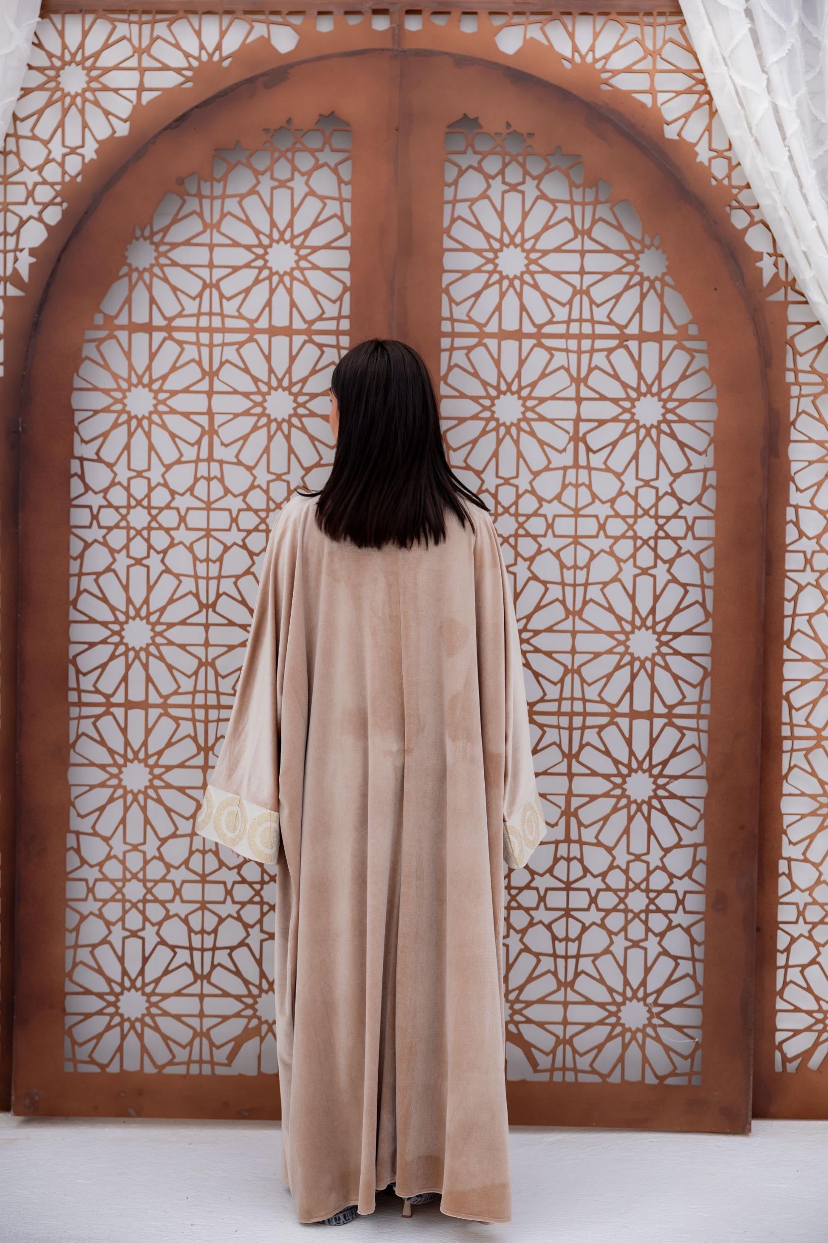 Golden Circles Cream Kaftan