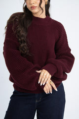 Basic Sweater - Burgundy